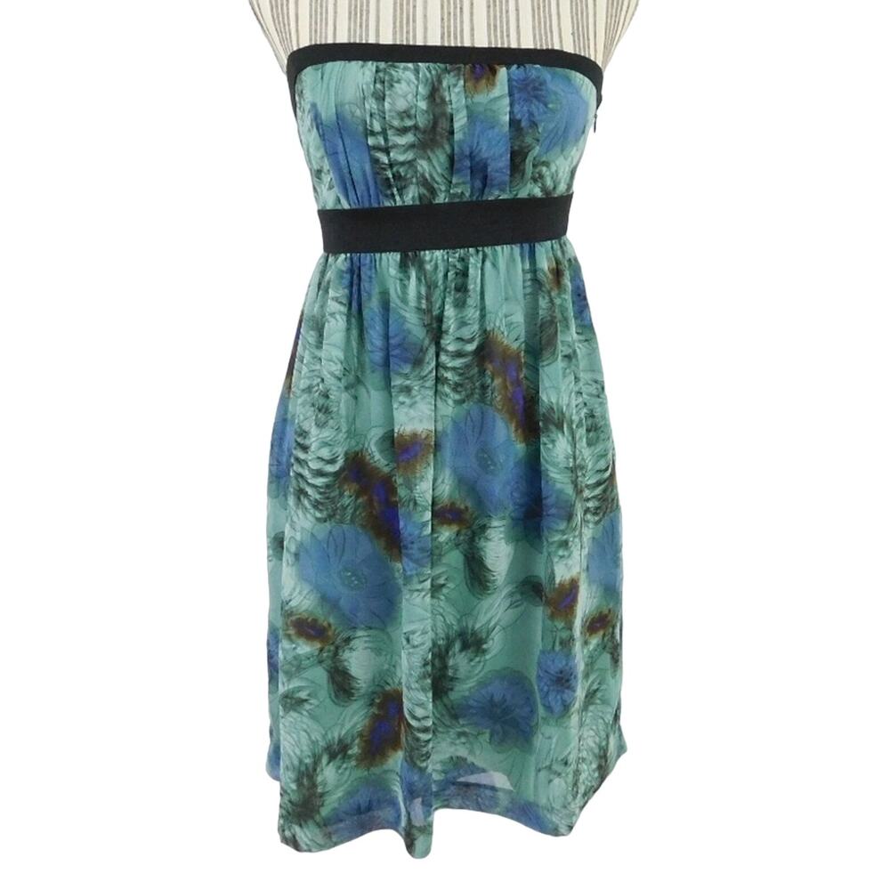 Kensie Floral Strapless Stretch Dress Sz 4